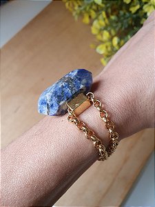 Pulseira Sodalita Biterminado