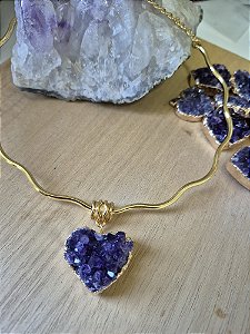 Alvorada Onda Drusa Ametista Coração
