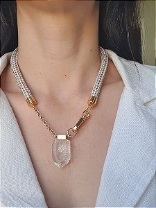 Conjunto Alva Ponta de Cristal Polida