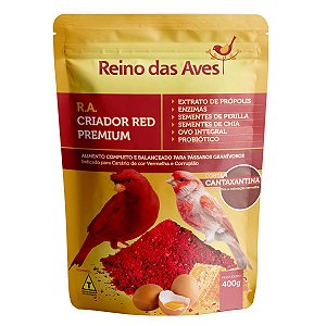 Farinhada RA Criador Red Premium 400g Reino das Aves