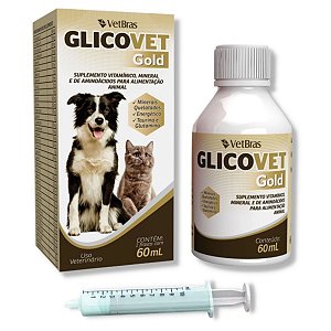 Glicovet Gold Suplemento Vitamínico Para Cães Gatos Aves 60ml