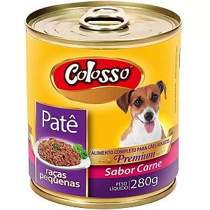 Patê Premium Colosso Cães Raças Pequenas Carne - Ração Úmida