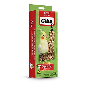 Bastão de Sementes Com Maçã Para Calopsita Agapornis e Periquito 75g Giba Prefere