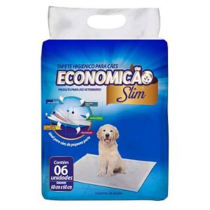 Tapete Higiênico Slim Economicão Para Cães 60x60 Cm 6 unds
