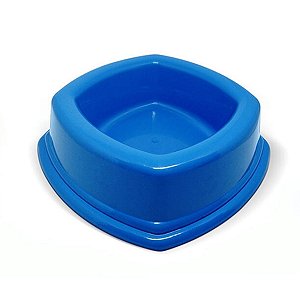 Comedouro Bebedouro Plástico Azul Para Cães Gatos 800ml