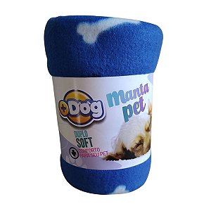 Manta Cobertor Pet Soft Azul Para Cães e Gatos 80x120cm
