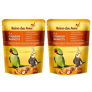2 Farinhadas RA Criador Parrots 400g - Reino Das Aves