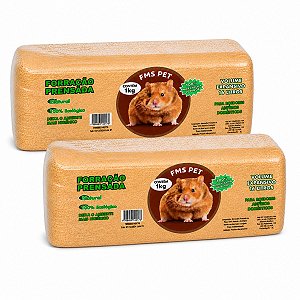 2 Serragem Prensada Para Hamster Aves e Composteiras 1kg