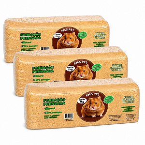 3 Serragem Prensada Para Hamster Aves e Composteiras 1kg