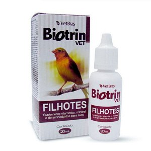 Suplemento Vitamínico Para Aves Biotrin Vet Filhotes 20ml