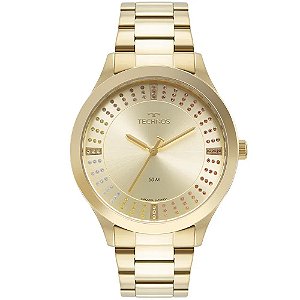 Relógio Technos Feminino Brilho Dourado