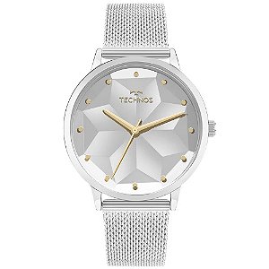 Relógio Technos Feminino Brilho Prata