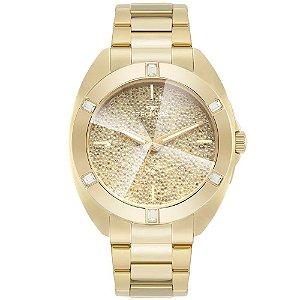 Relógio Technos Feminino Crystal Dourado 2033CU1X