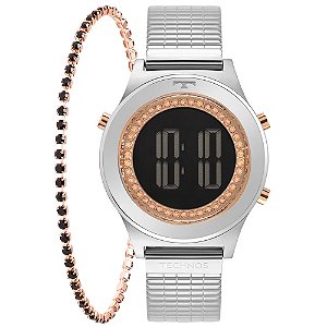 Relógio Technos Feminino Digital Prata