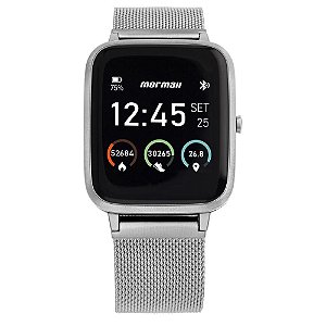 Smartwatch Mormaii Life GPS Full Display Prata MOLIFEGAH7K