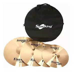 Kit de Pratos Para Bateria B10 14/16/20 Bag Spanking Impact Finest