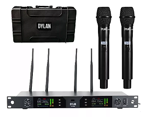 Microfone Dylan D-9500 Duplo Sem Fio True Diversity