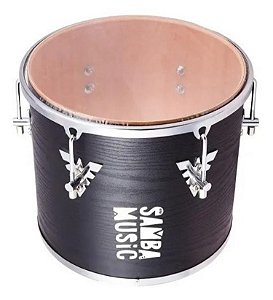 Repique de mão Samba Music Madeira PHX 30x12 Pvc Preto