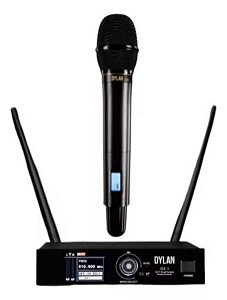 Microfone Dylan GX-1 Sem Fio Uhf Preto Dinâmico Condenser