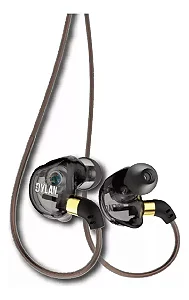 Fone De Ouvido In-ear Dylan De-115 Monitor Palco Cor Preto