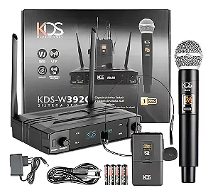 Microfone Kadosh K-392C Sem Fio De Mão Com Headset