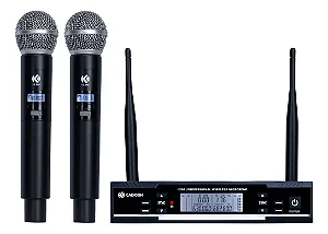 Microfone Sem Fio Kadosh K392M Duplo UHF