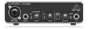 Interface De Áudio Usb Behringer Uphoria Umc22 Original