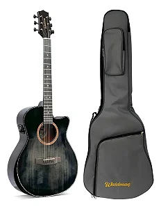 Violão Waldman GCEX-1841 BKB Elétrico Com Capa