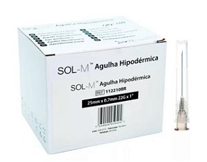 AGULHA DE SEGURANCA 25X0,7 SOLMILLENNIUM