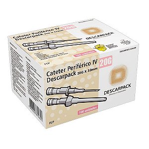 CATETER INTRAVENOSO 20G DESCARPACK 100UN