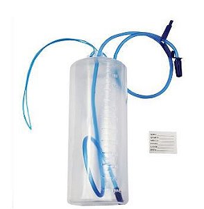COLETOR DRENATOR GARRAFA 1200ML AZUL MEDSONDA