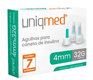 AGULHA P/ CANETA INSULINA (4MMX32G) 7UND UNIQMED