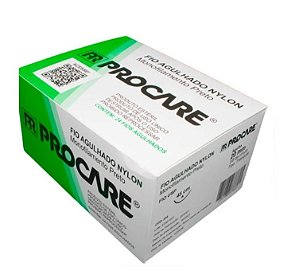 FIO AGULHADO NYLON 3/0 25MM PROCARE