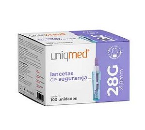 LANCETAS DE SEGURANCA 28G SLA UNIQMED
