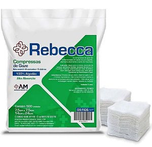 COMPRESSA DE GAZE REBECCA 9 FIOS C/500