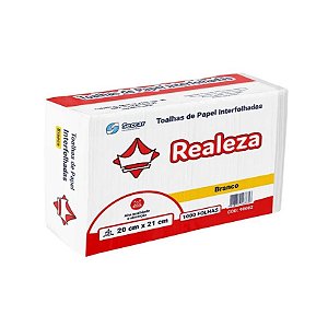 PAPEL TOALHA REALEZA BRANCO 22 X 21 CM C/ 1000 FLS