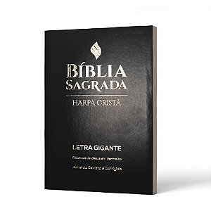BIBLIA HARPA GRANDE LUXO LETRA GIGANTE PRETA PJV  -
