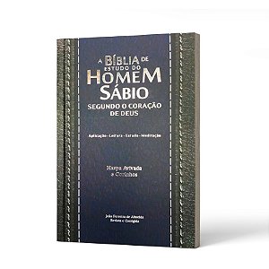 BIBLIA DO HOMEM SABIO SEGUNDO O CORACAO DE DEUS ARC C/ HARPA CAPA DURA - PRETA E AZUL -