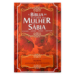 BIBLIA DE ESTUDO DA MULHER SABIA JFA CAPA DURA FLORAL COR LARANJA