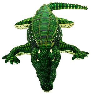 Jacaré de Pelúcia Crocodilo Gigante 125cm Realista Verde
