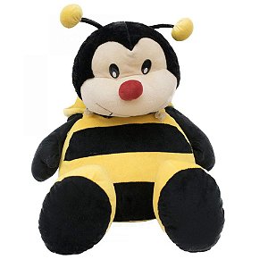 Abelha De Pelúcia Com Capuz 40cm Amarela Fofy Toys