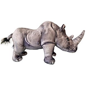 Rinoceronte de Pelúcia Realista Safari Savana Decoração