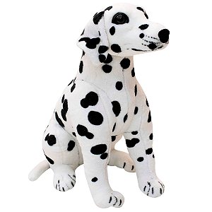 Cachorro Dálmata de Pelúcia Realista Sentado Deluxe