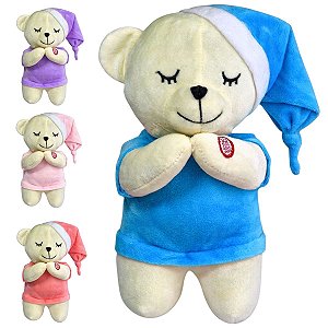 Ursinho de Pelúcia Que Reza Oração Do Pai Nosso Urso Que Ora