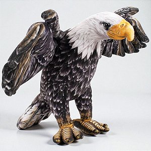 Águia de Pelúcia Realista Grande Ave de Rapina Falção Gavião