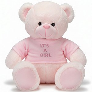 Urso de Pelúcia Revelação Boy Azul Girl Rosa Chá de Bebê