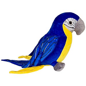 Arara De Pelúcia Grande Ave 33cm Pássaro Papagaio Decoração