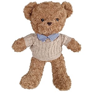 Urso de Pelúcia com Roupa Teddy 43cm Ursinho Amigo Bebê Bear