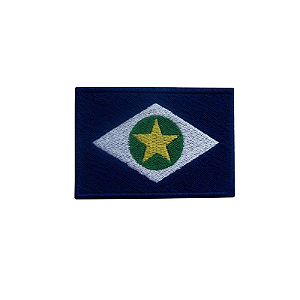 BANDEIRA MATO GROSSO COLORIDA BORDADO