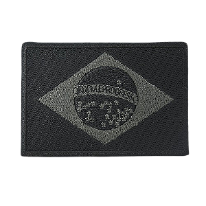 BORDADO BANDEIRA DO BRASIL PRETA